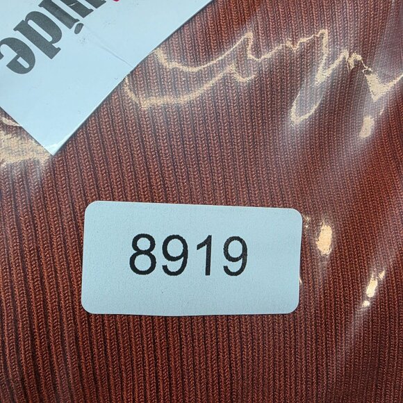 Womens Pretty Guide Rust Orange Ribbed Knit Bodycon Midi Dress Long Sleeve M - Picture 10 of 10